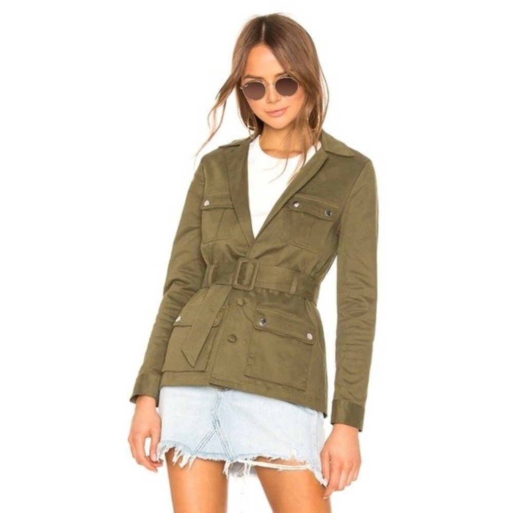 superdown Olive Utility Belted Jacket